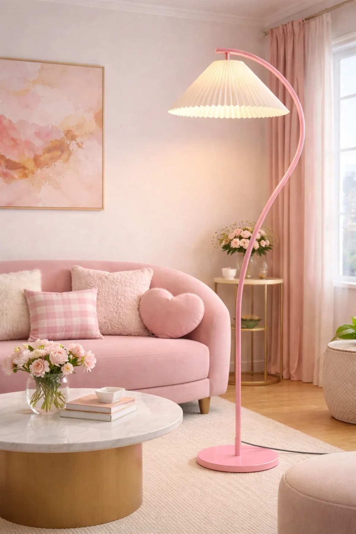 C Lambader Model Umbrella Şapkalı Abajur Salon Yatak Odası Salon Lüks Model