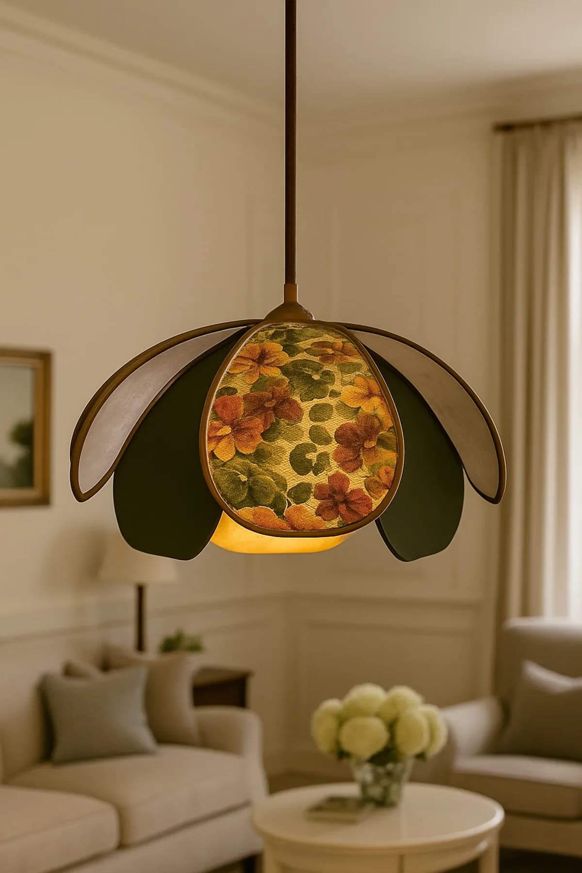Borialo Hazeran Model Yaprak Kumaş Sarkıt Salon Yatak Odası Avize Yeni Koleksiyon