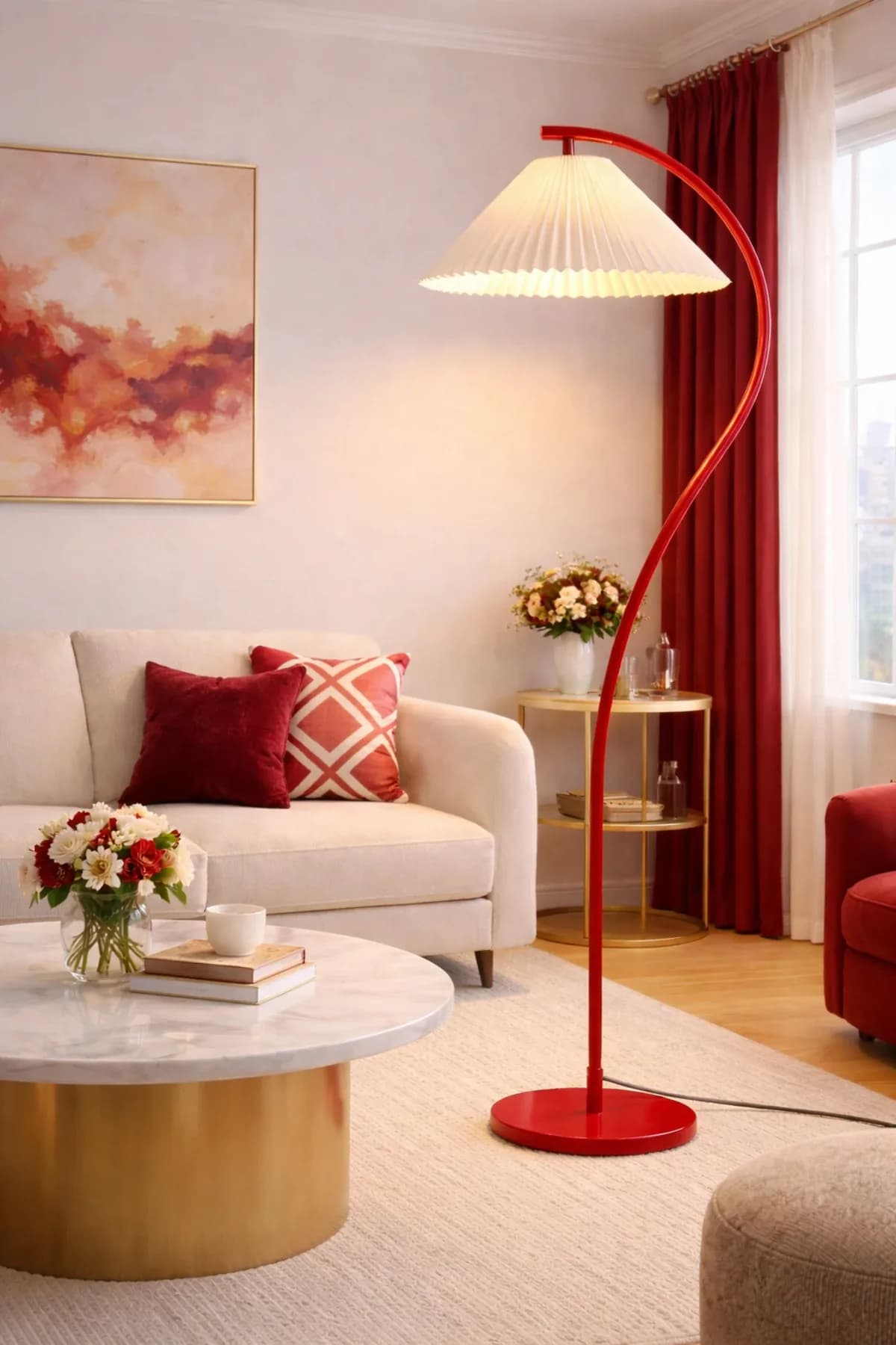 C Lambader Model Umbrella Şapkalı Abajur Salon Yatak Odası Salon Lüks Model