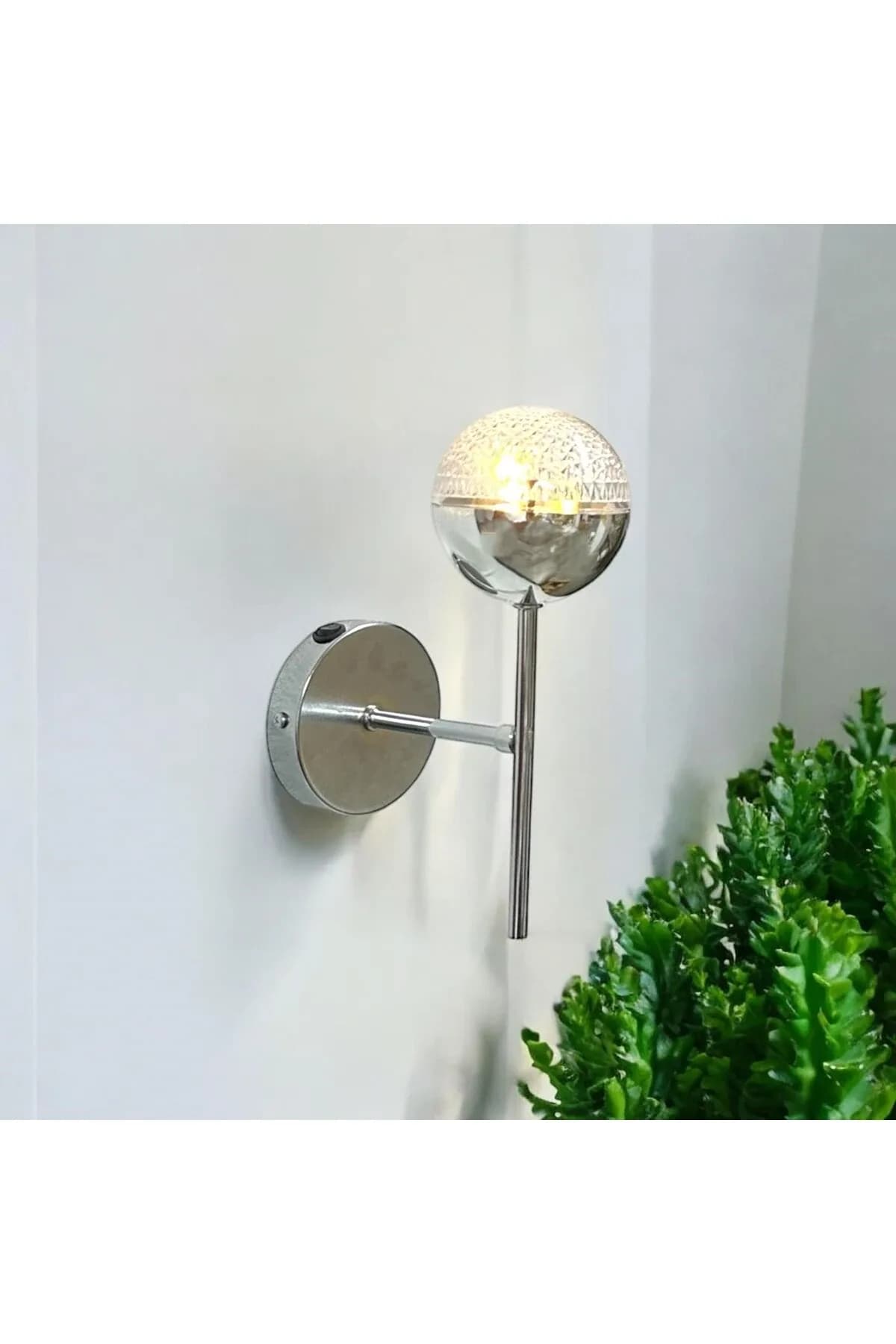 Şeker Model Gold Pilli 1 Adet Tak Çalıştır Yatak Odası Salon Duvar Aplik