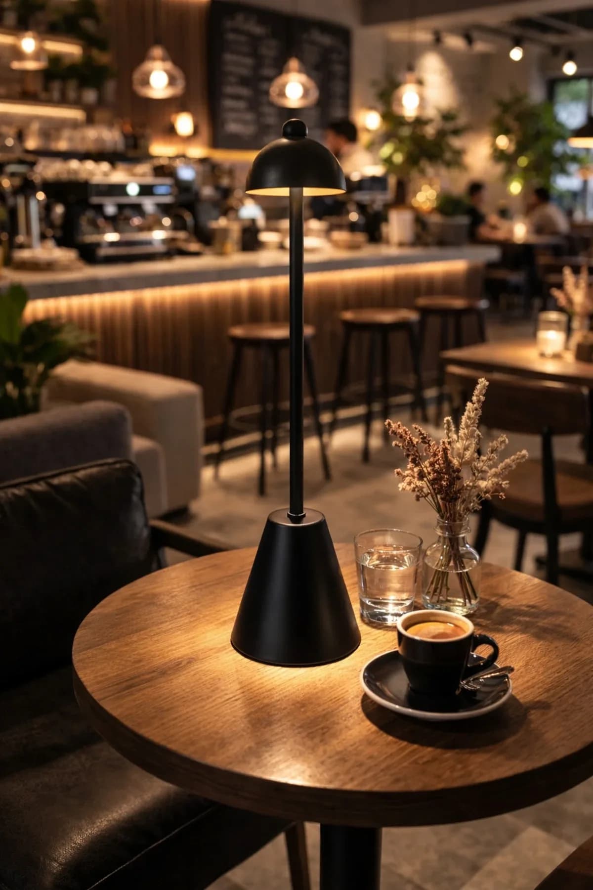 Pilli Vove Bordo Model Masa Lambası Cafe Yatak Odası Salon Abajur