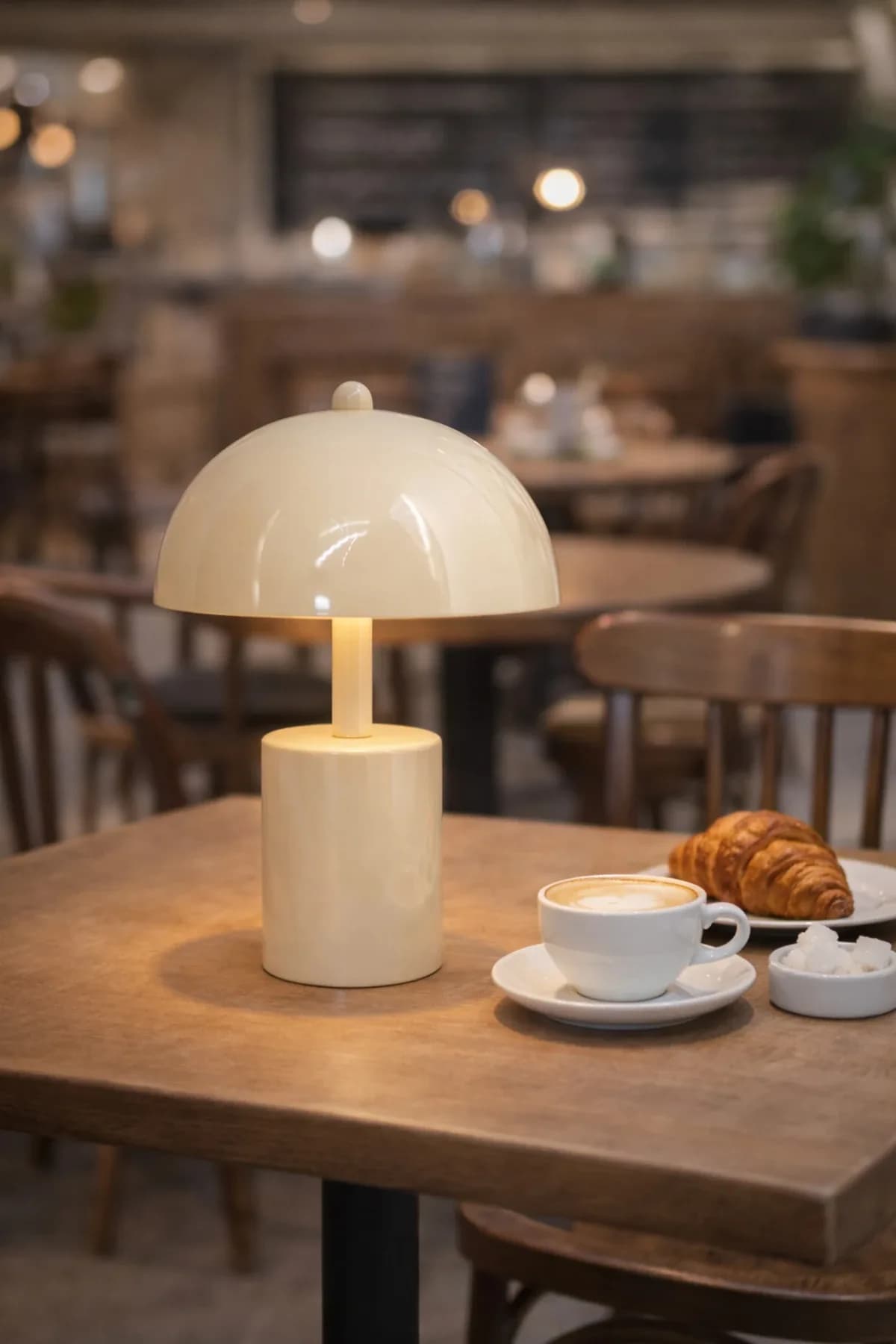 Orbit Bordo Model Pilli Masa Lambası Cafe Salon Yatak Odası Abajur