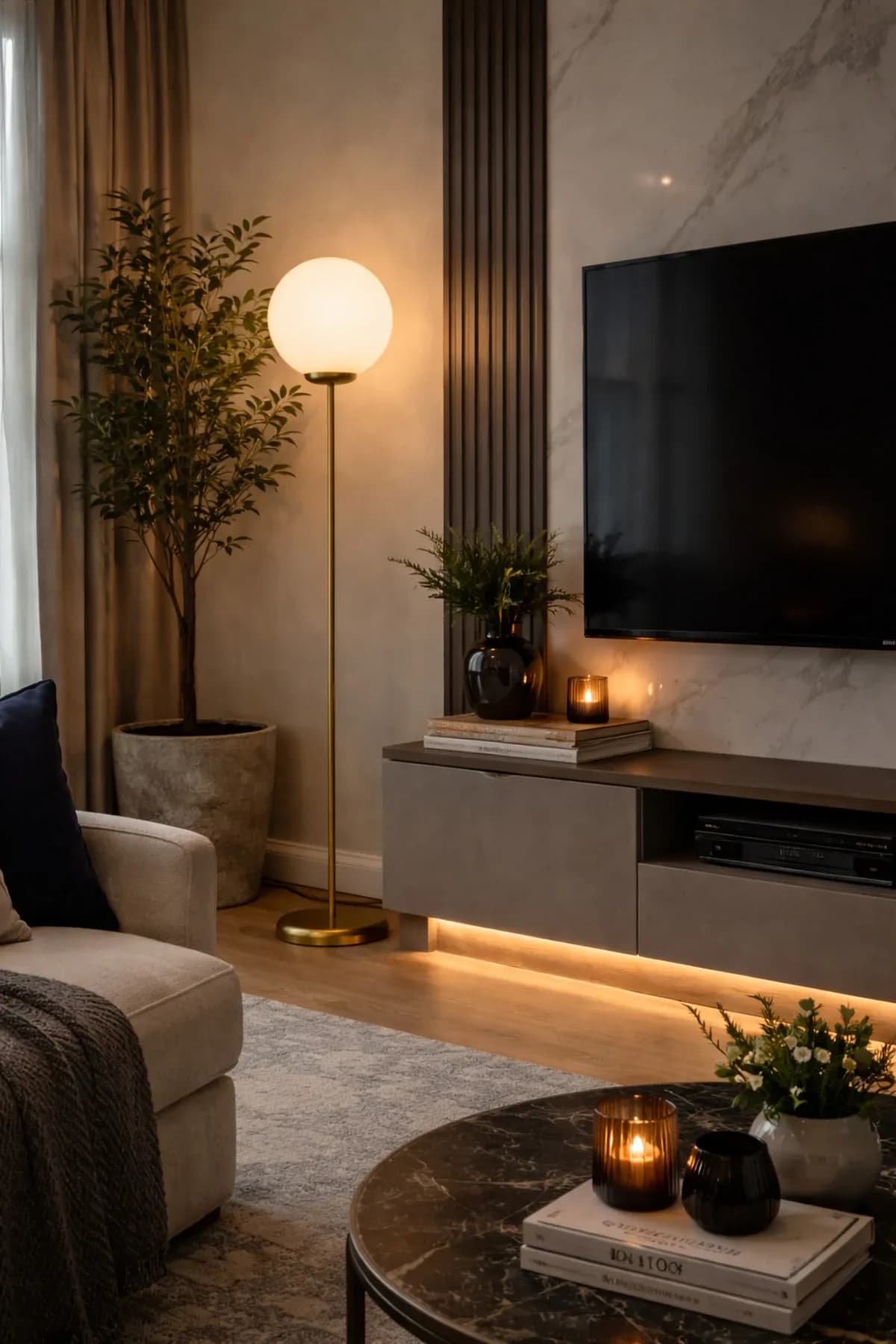 Camlı Model Eskitme Lambader Salon Yatak Odası Şık Lambader Proje Lüks