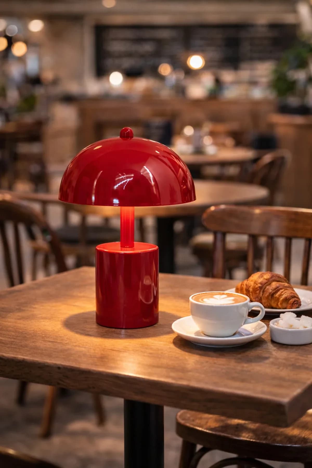 Orbit Bordo Model Pilli Masa Lambası Cafe Salon Yatak Odası Abajur