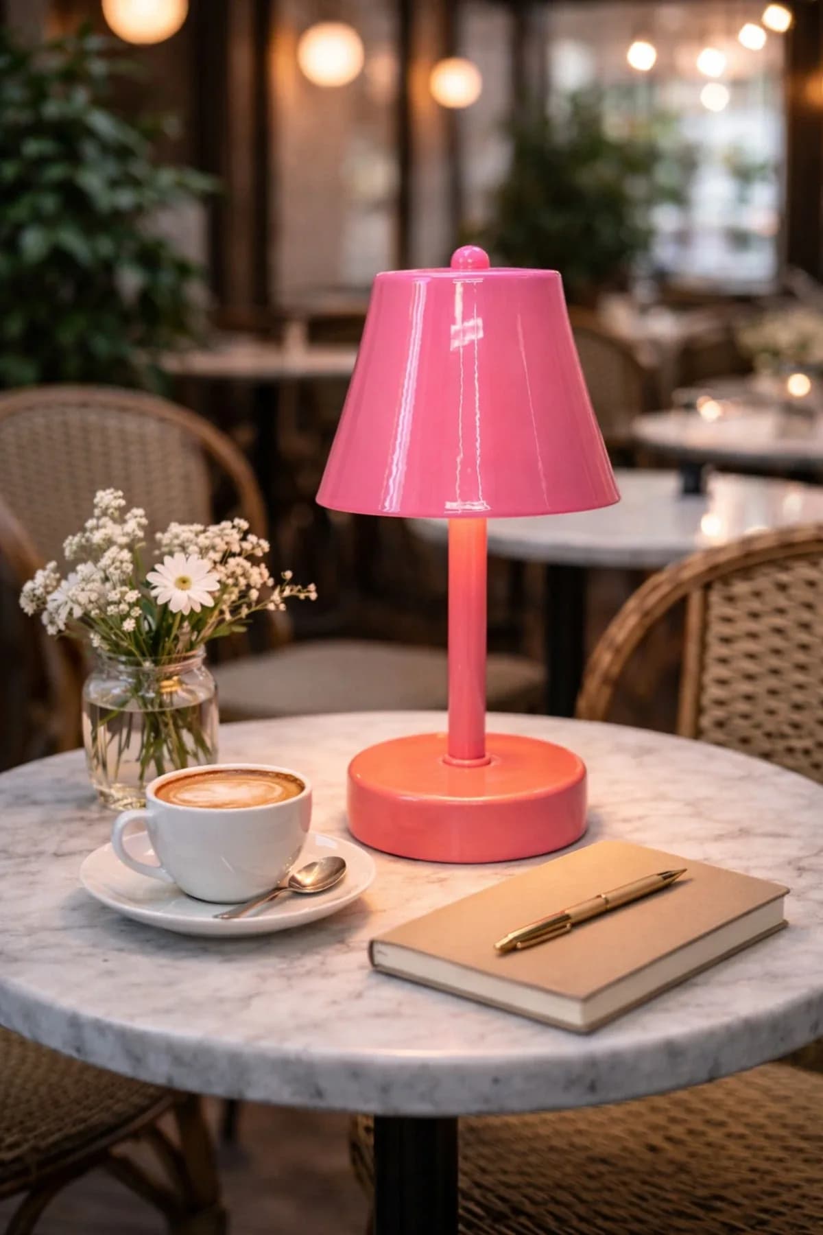 Zily Model Bordo Pilli Masa Lambası Cafe Salon Yatak Odası Proje Abajur