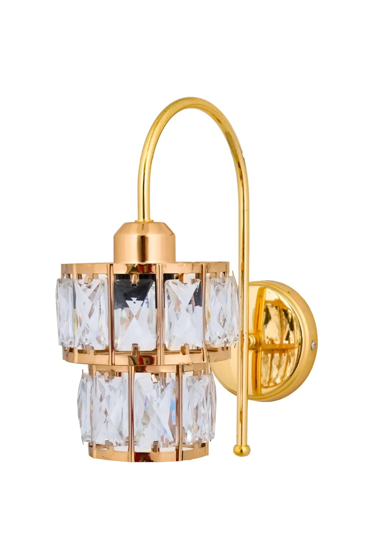 İkili Özel Kristal Taşlı Gold İki Katlı Pasta Süper Model Aplik