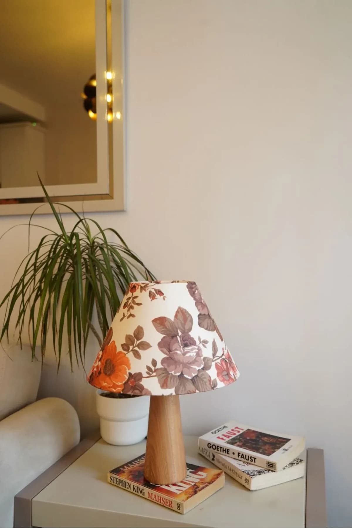 Ahşap Ayaklı Home Detaylı Silindir Masa Lambası Dekoratif Abajur Salon Yatak Odası