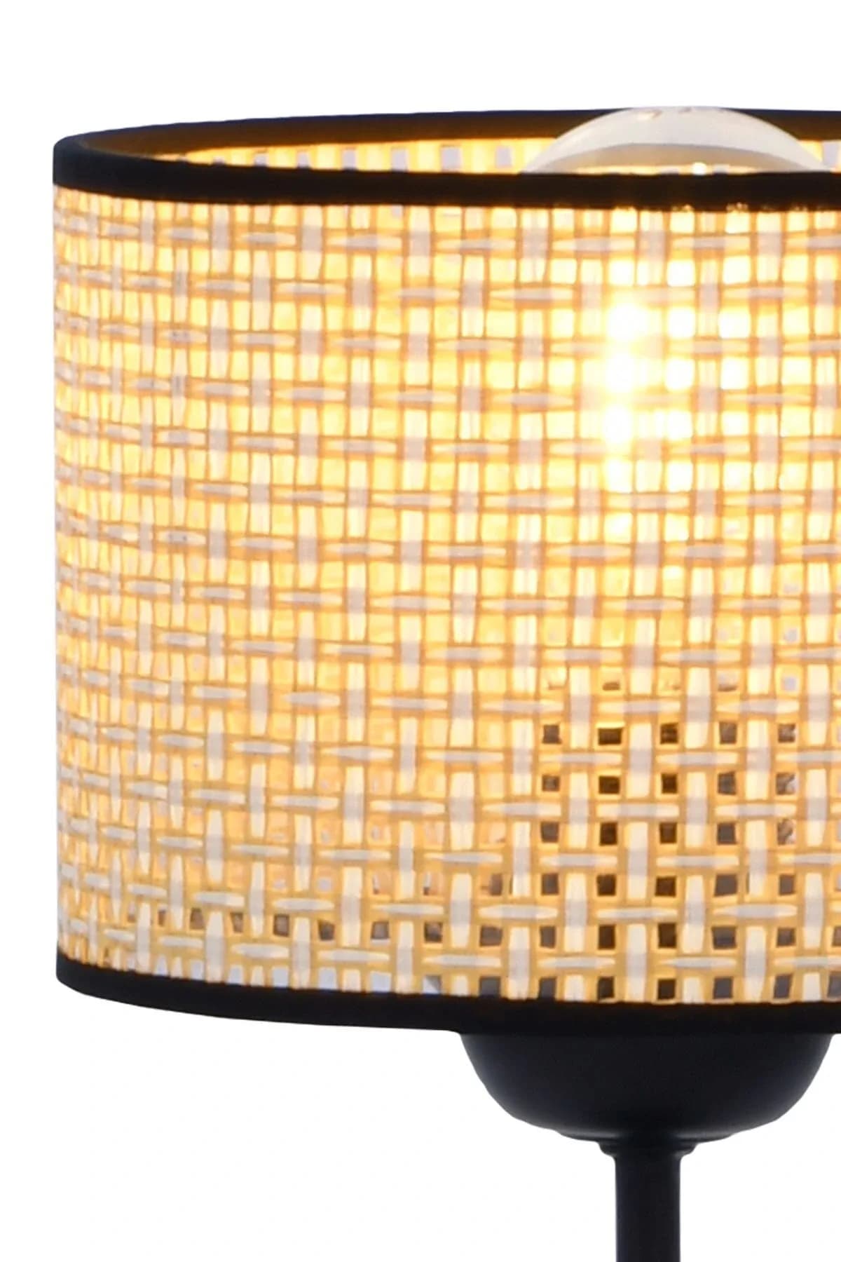 Hazeran Model Rattan Tekli Salon Yatak Odası Komidin Masa Lambası