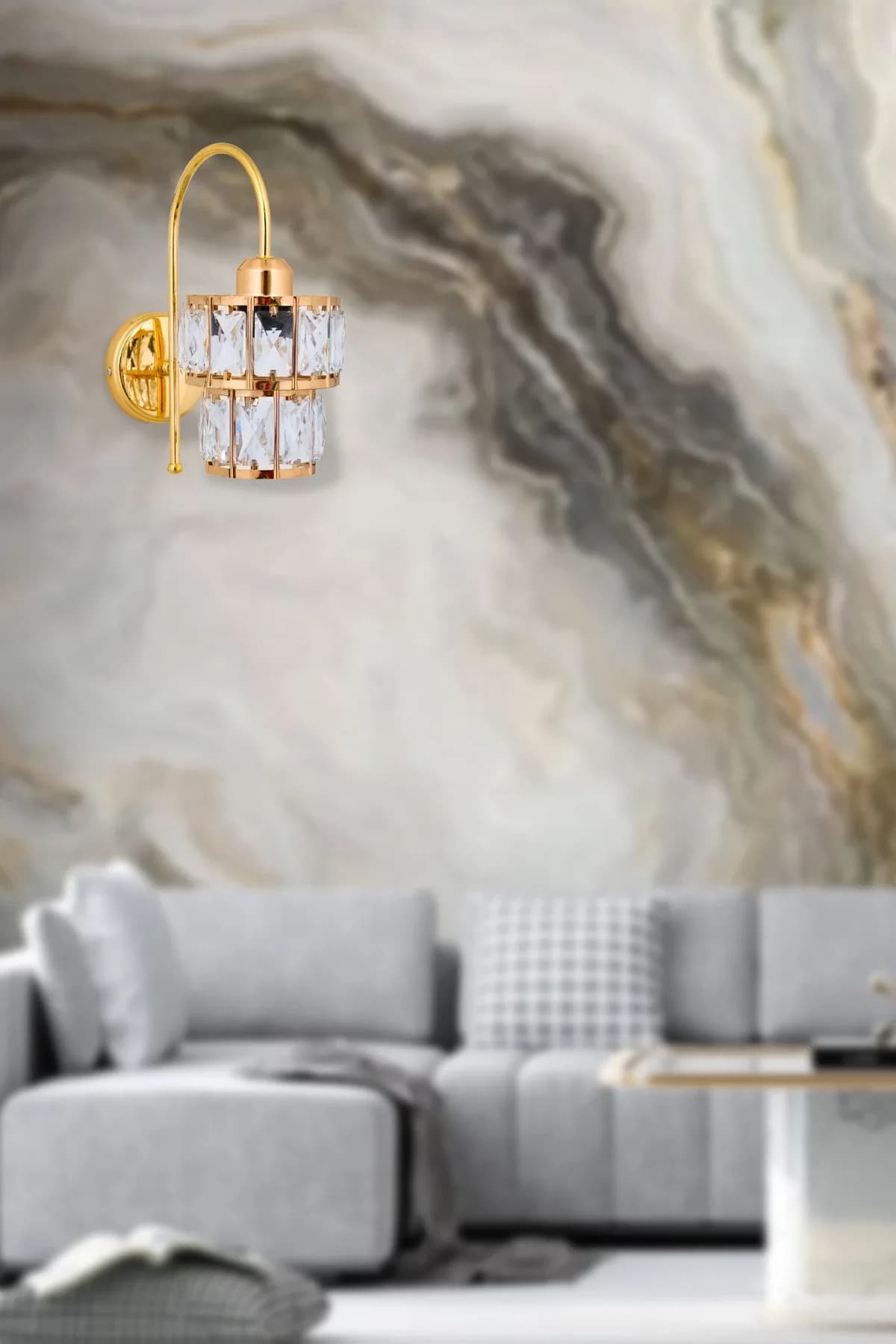 Özel Kristal Taşlı Gold İki Katlı Pasta Süper Model Aplik